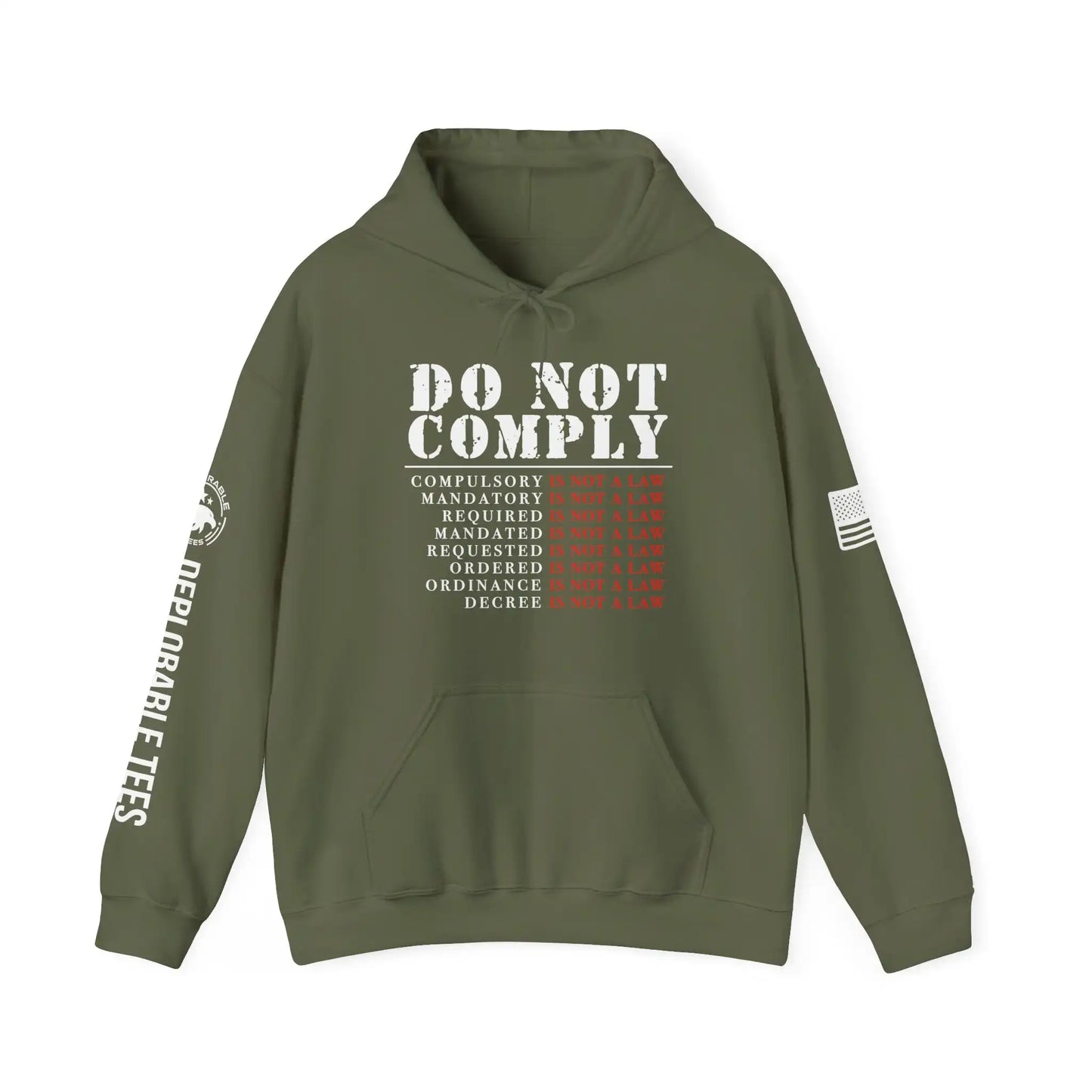 Do Not Comply Men's Hooded Sweatshirt - Deplorable Tees