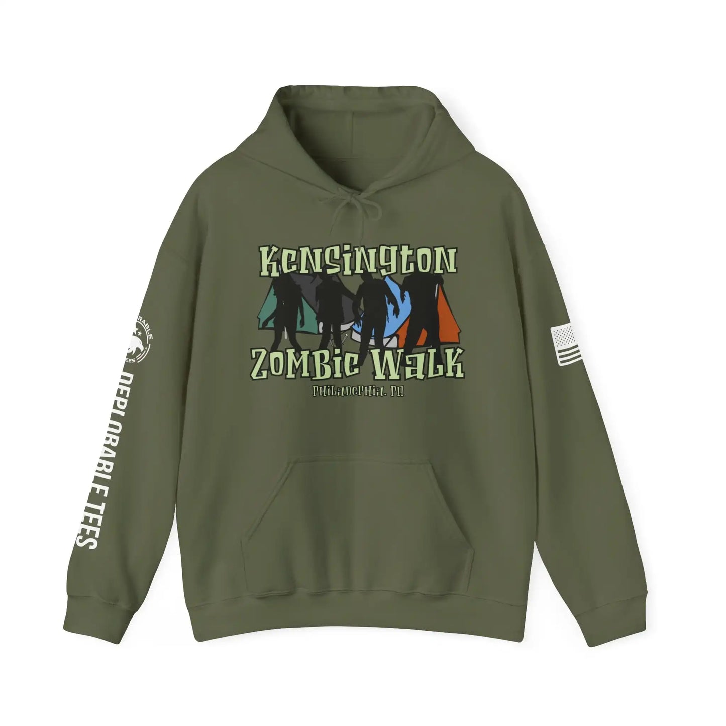 Kensington Zombie Walk Men's Hoodie - Deplorable Tees