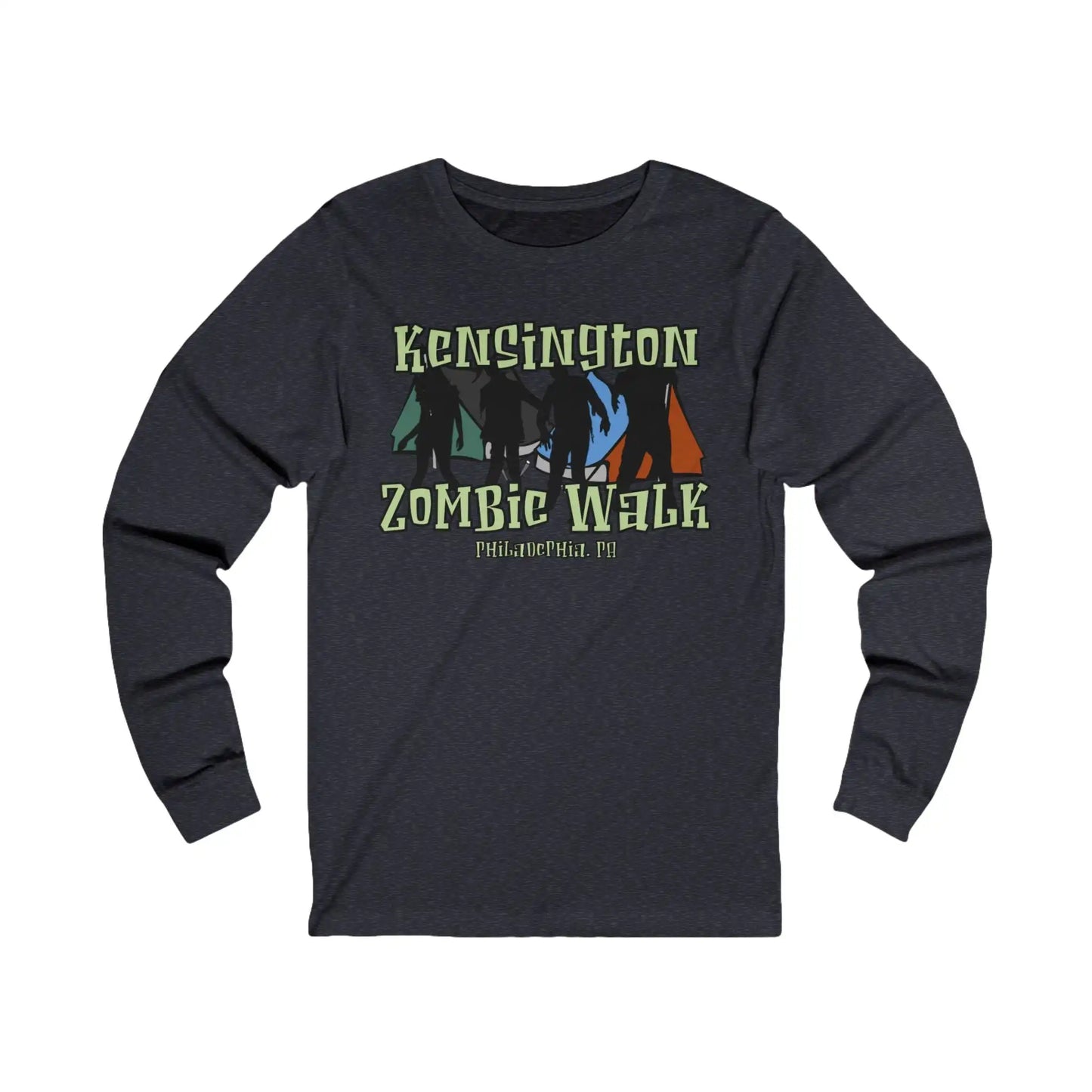 Kensington Zombie Walk Men's Long Sleeve - Deplorable Tees