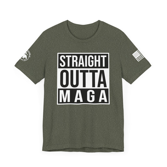 Straight Outta MAGA Men's Short Sleeve Tee - Deplorable Tees