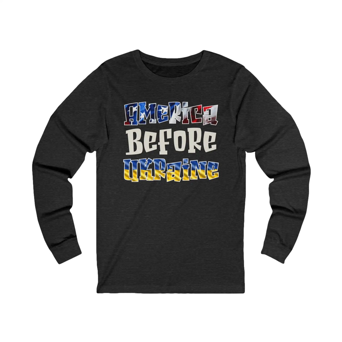 America Before Ukraine Men's Long Sleeve - Deplorable Tees