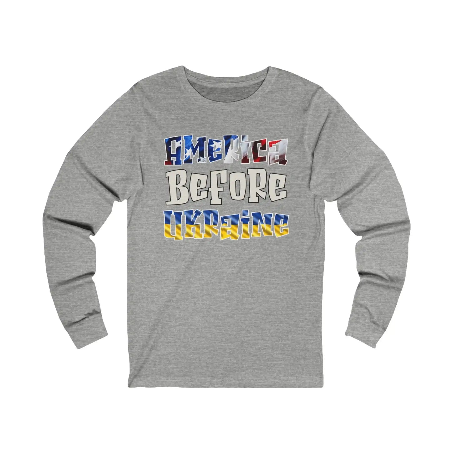America Before Ukraine Men's Long Sleeve - Deplorable Tees