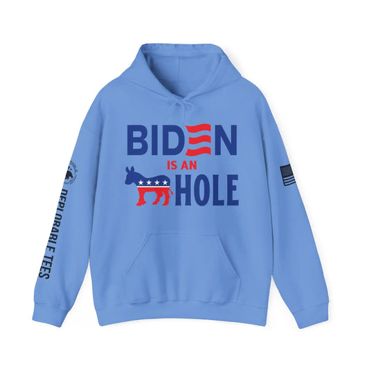 Biden Is An --- Hole Men's Hoodie - Deplorable Tees