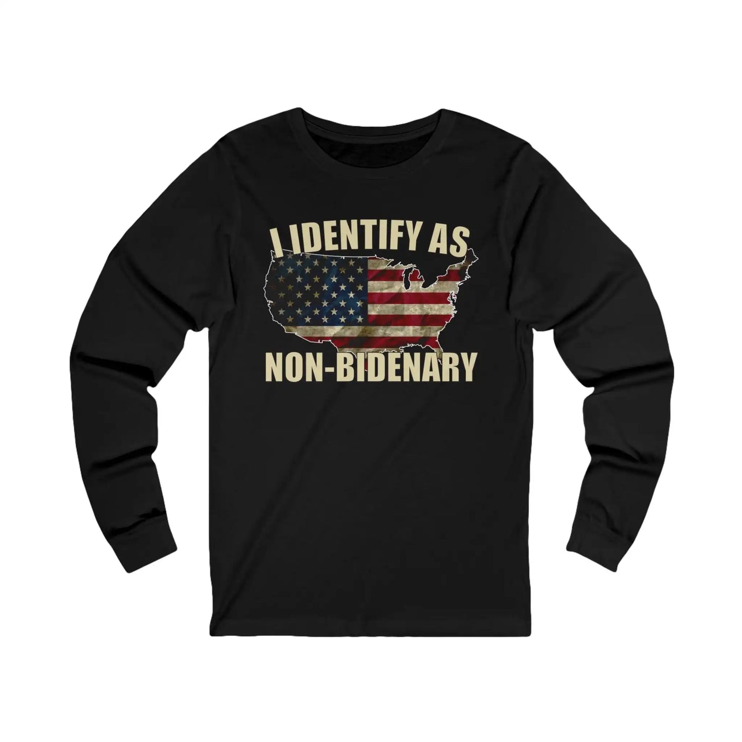 I Identify As Non-Bidenary Men's Long Sleeve - Deplorable Tees