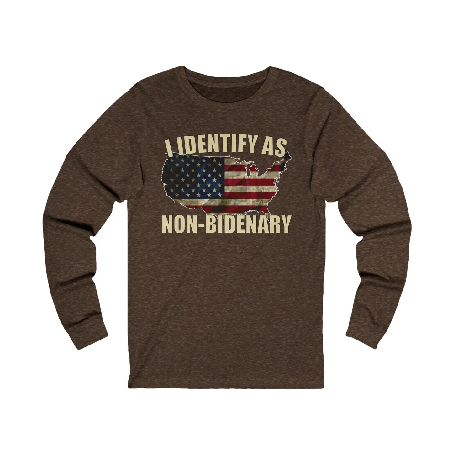 I Identify As Non-Bidenary Men's Long Sleeve - Deplorable Tees