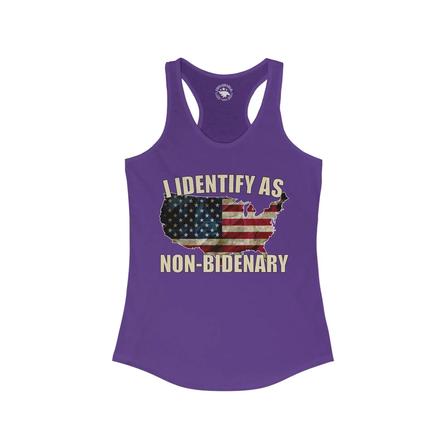 I Identify As Non-Bidenary Women's Tank - Deplorable Tees