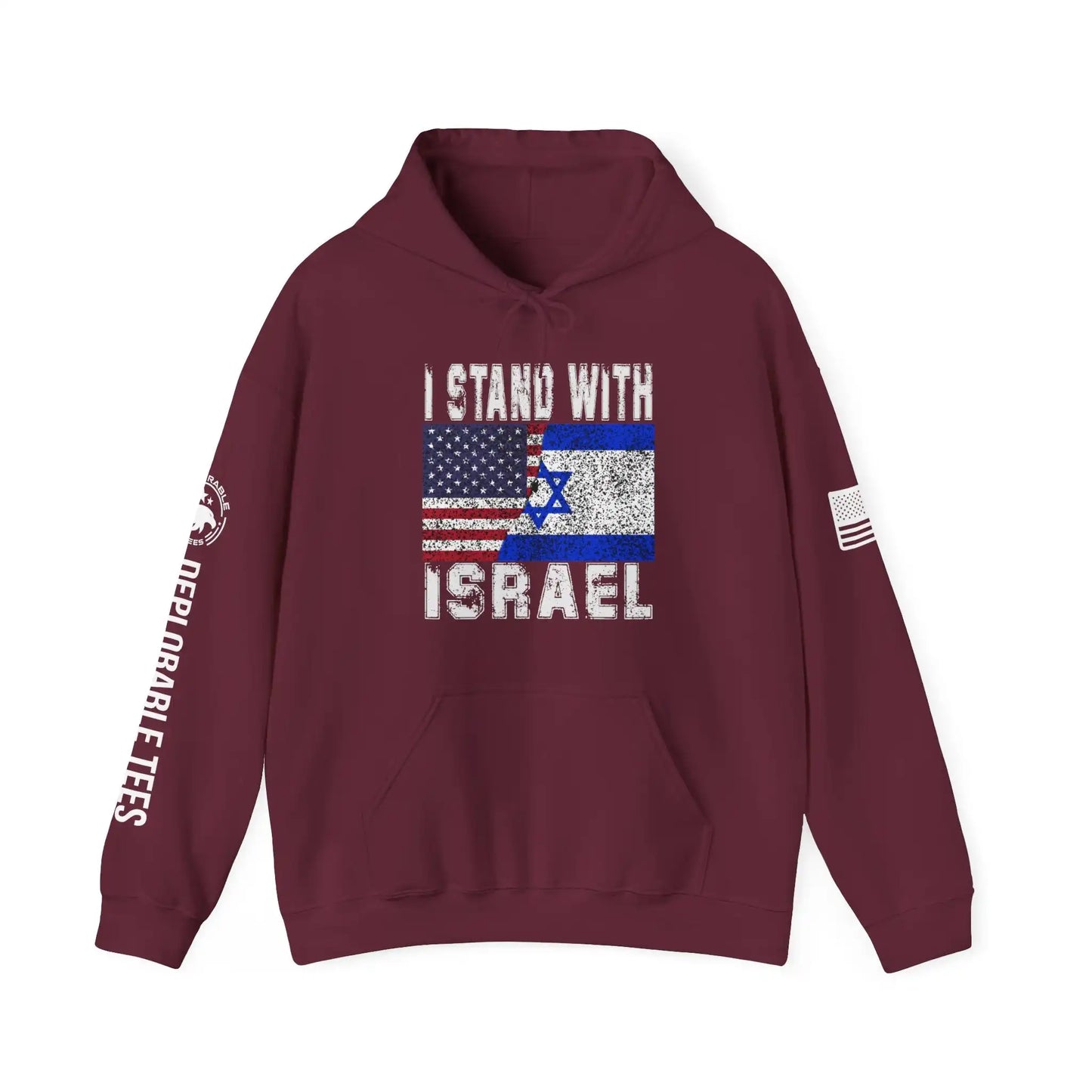 I Stand With Israel Men's Hoodie - Deplorable Tees