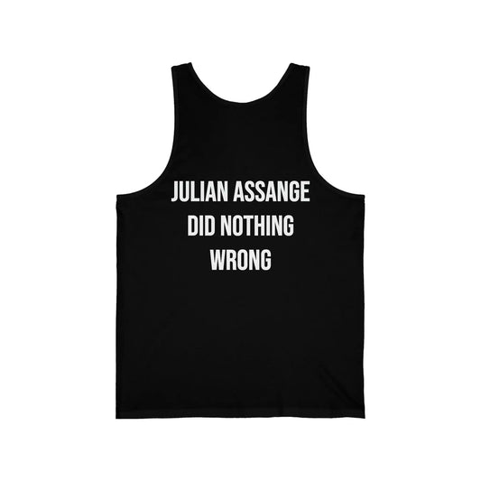 Julian Assange Did Nothing Wrong Men's Jersey Tank - Deplorable Tees
