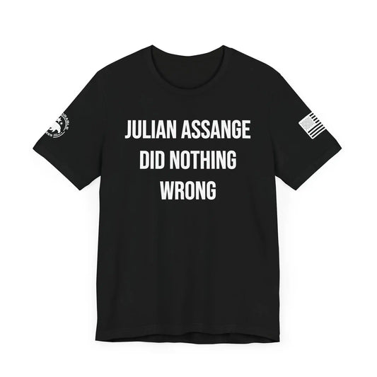 Julian Assange Did Nothing Wrong Mens Tee - Deplorable Tees