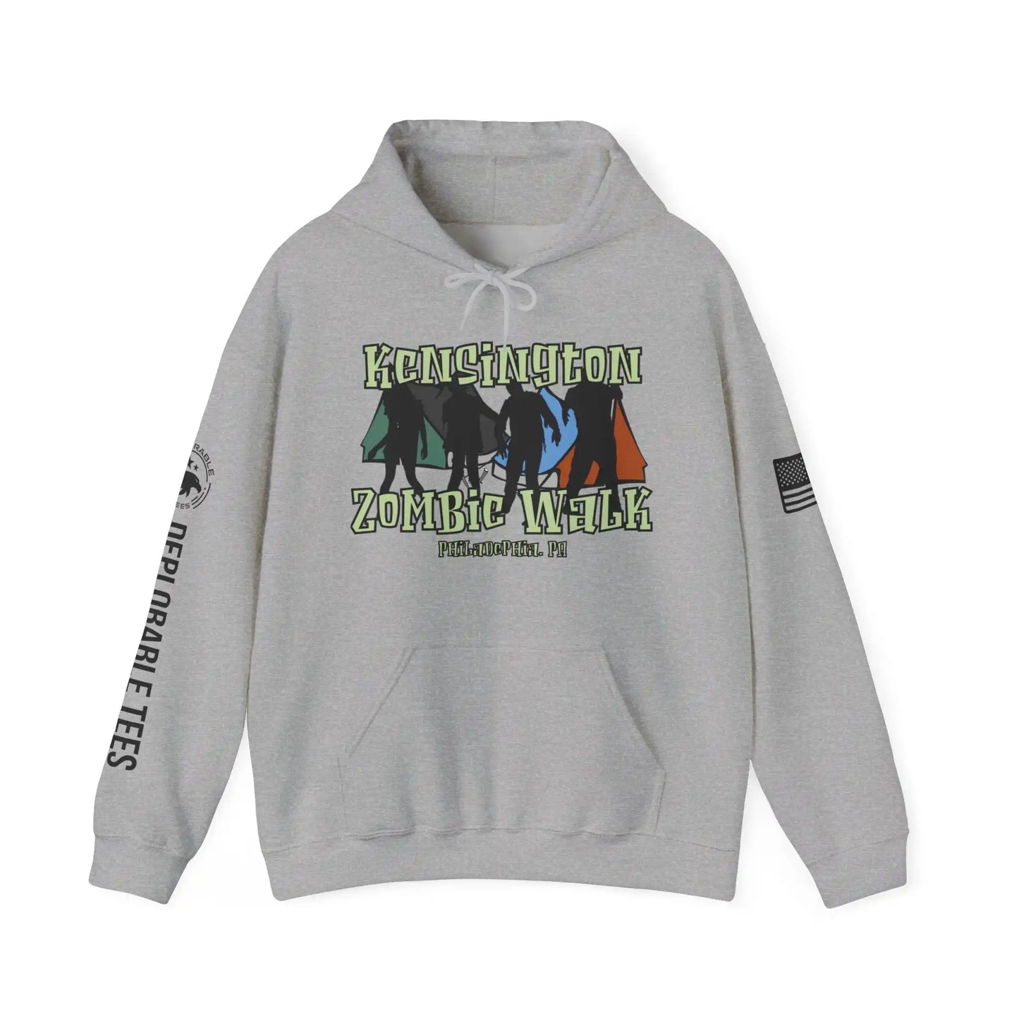 Kensington Zombie Walk Men's Hoodie - Deplorable Tees