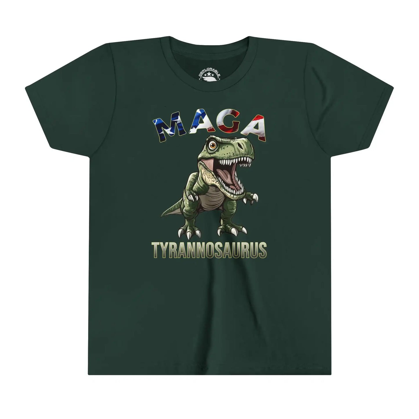 MAGA Tyrannosaurus Kids Cotton Tee - Deplorable Tees