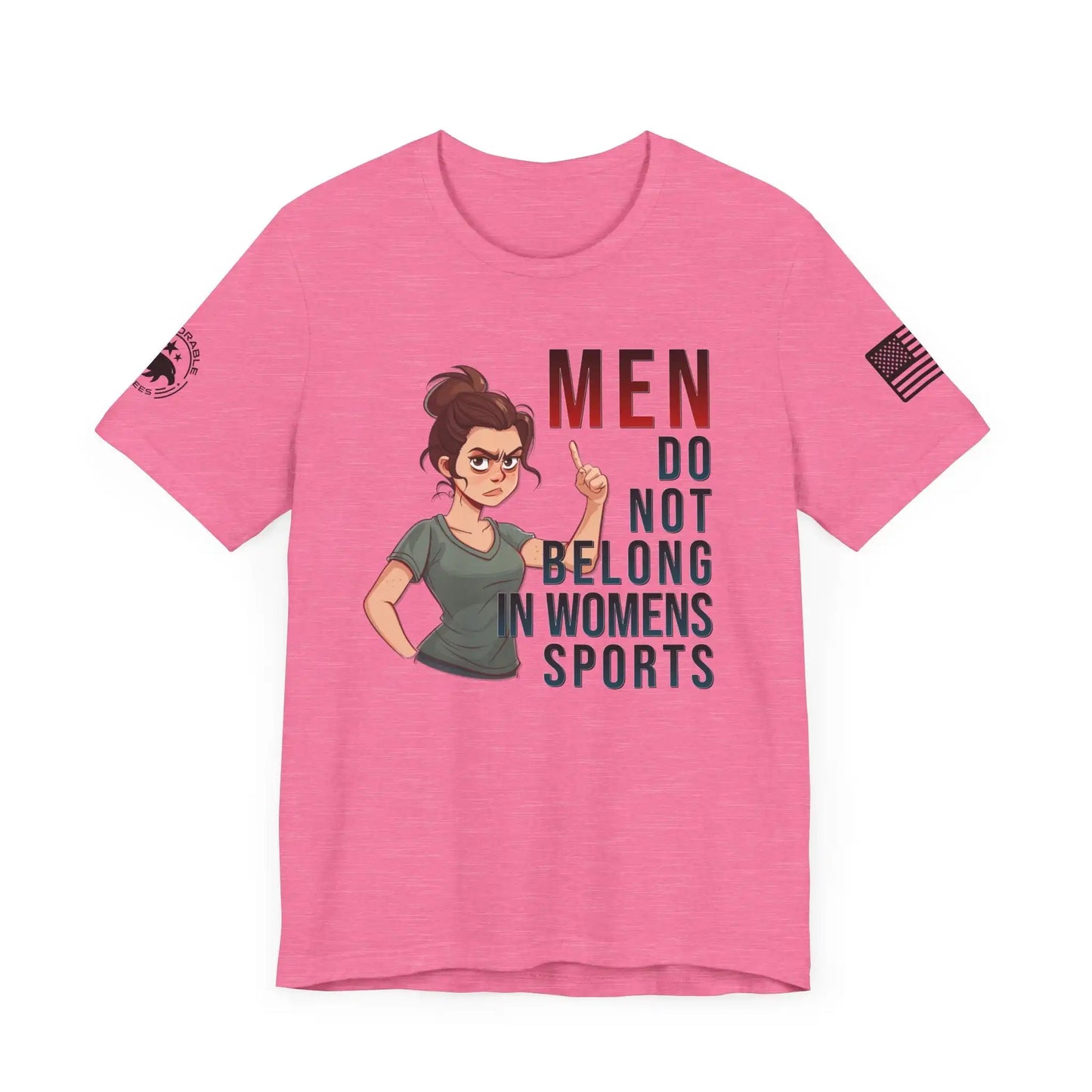 Men Do Not Belong in Women's Sports Women's Tee - Deplorable Tees