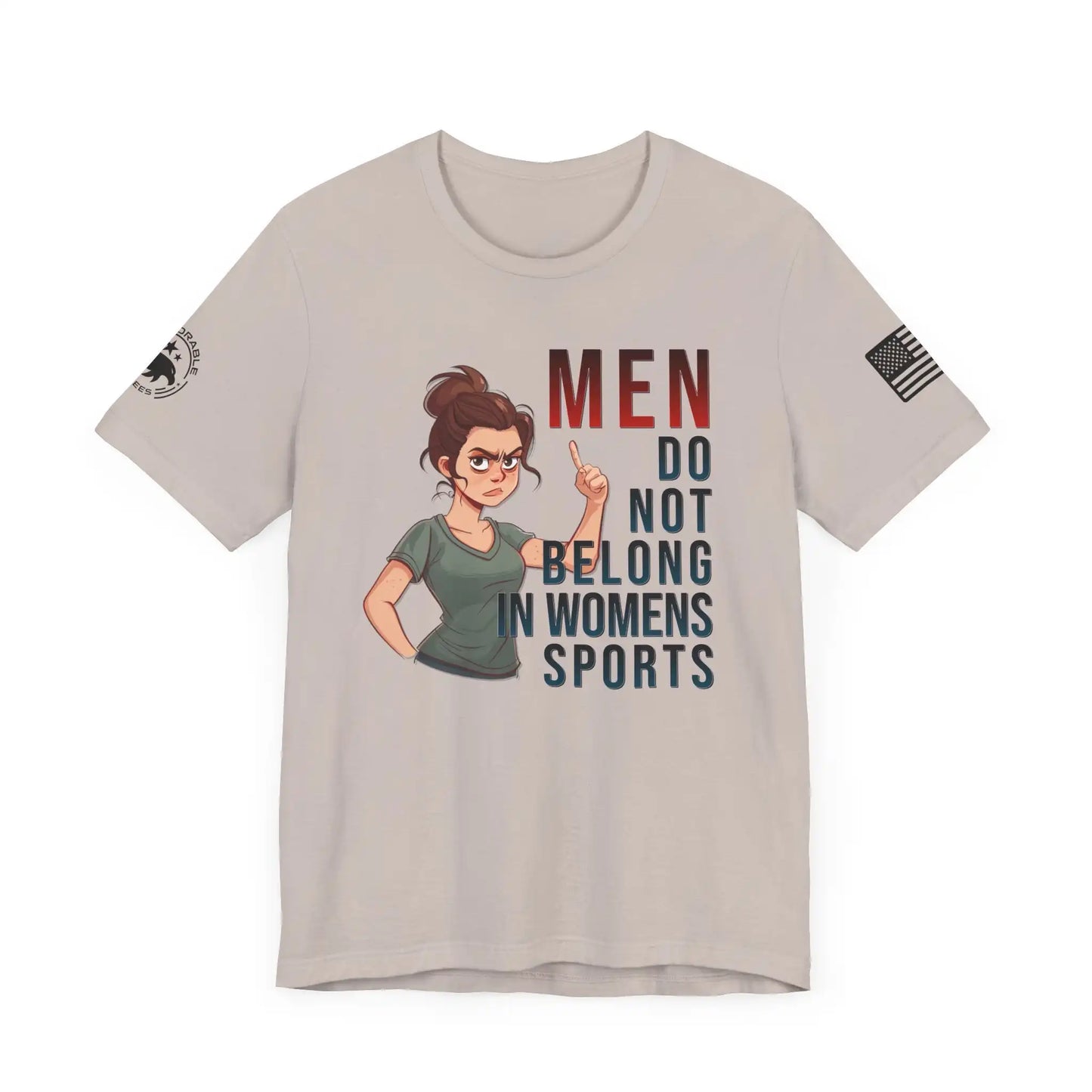 Men Do Not Belong in Women's Sports Women's Tee - Deplorable Tees