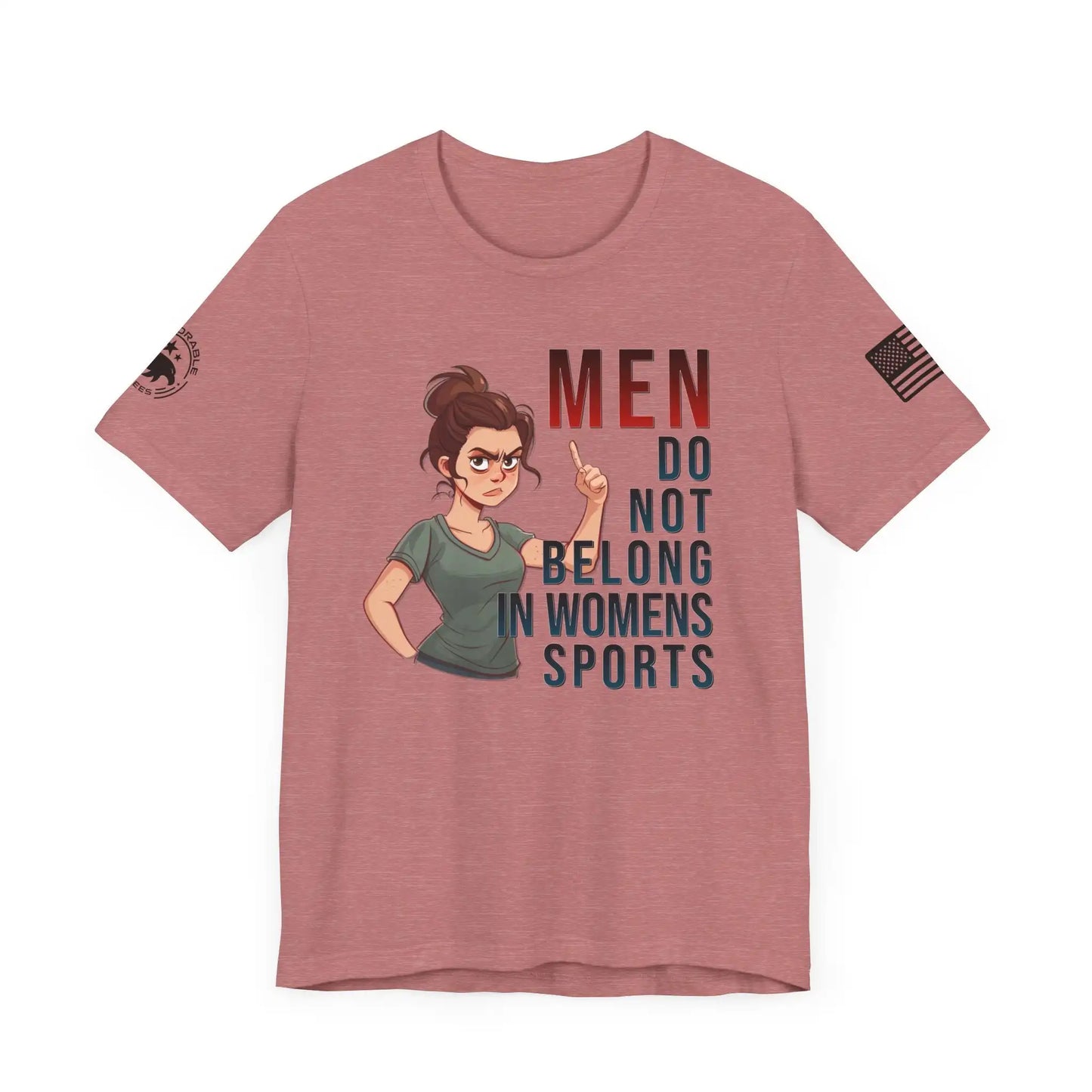 Men Do Not Belong in Women's Sports Women's Tee - Deplorable Tees