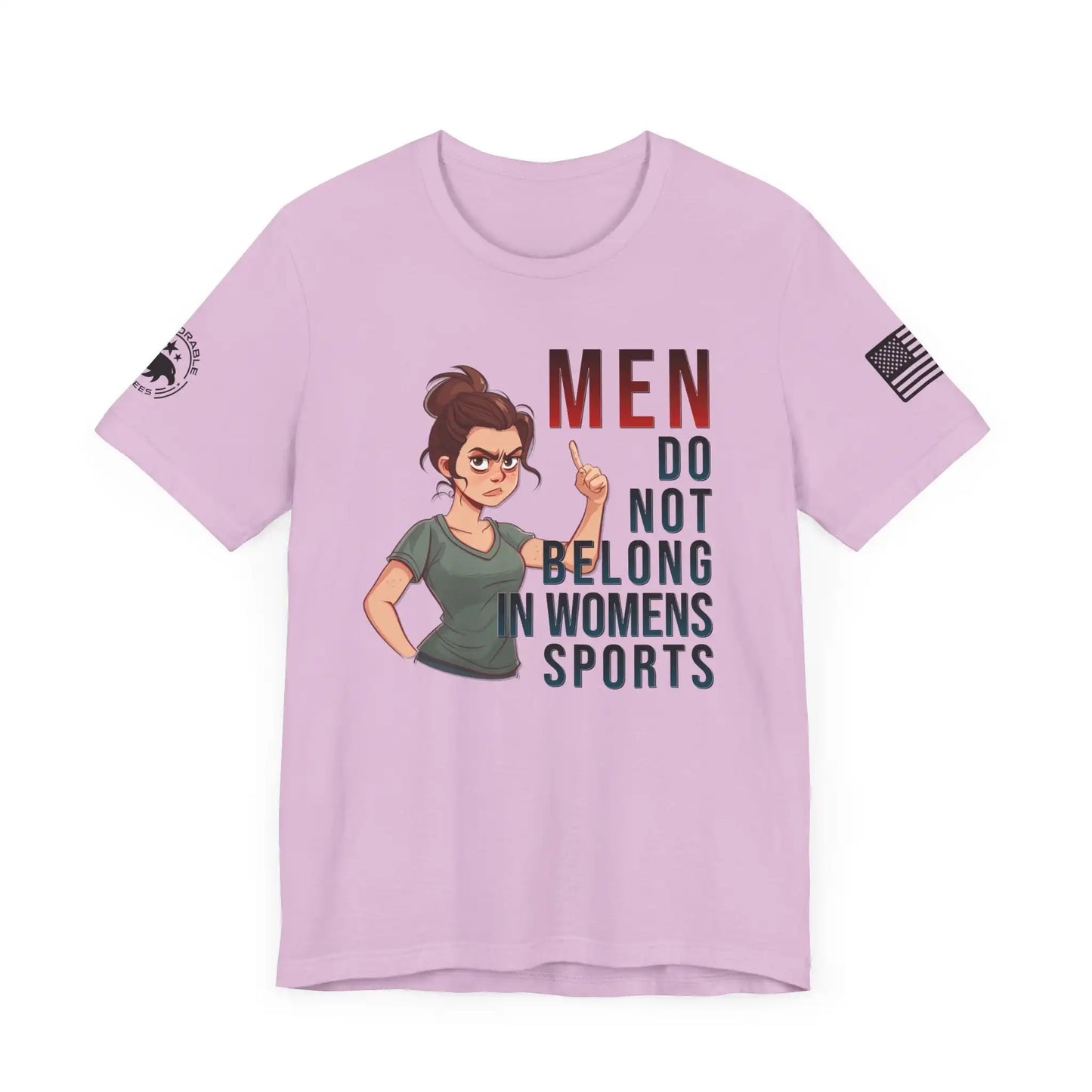 Men Do Not Belong in Women's Sports Women's Tee - Deplorable Tees