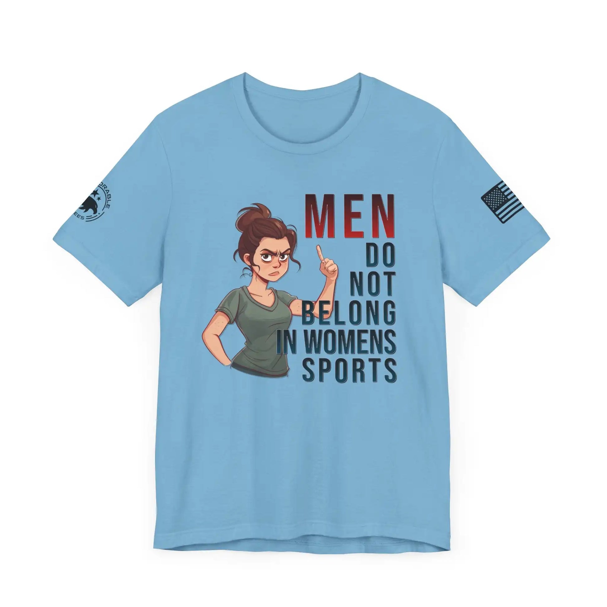 Men Do Not Belong in Women's Sports Women's Tee - Deplorable Tees