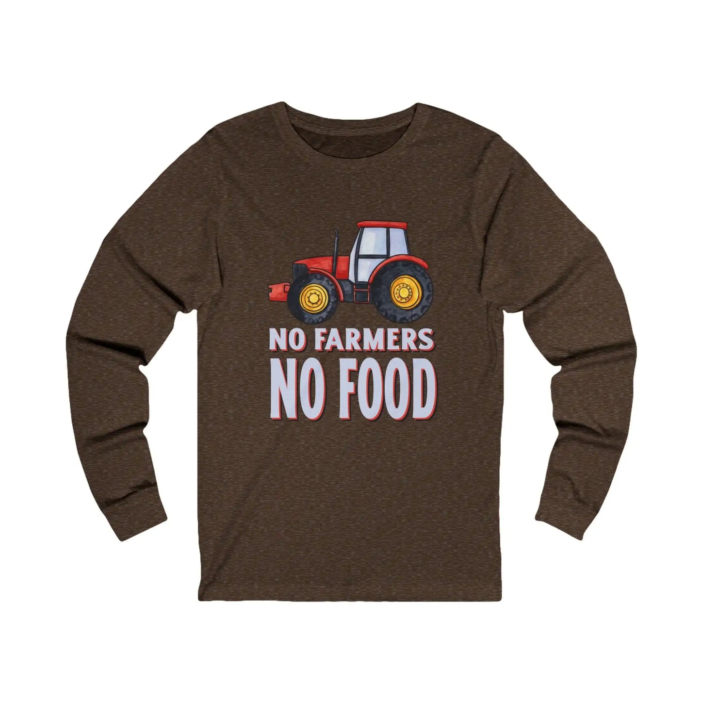 No Farmers No Food Men's Long Sleeve Tee - Deplorable Tees