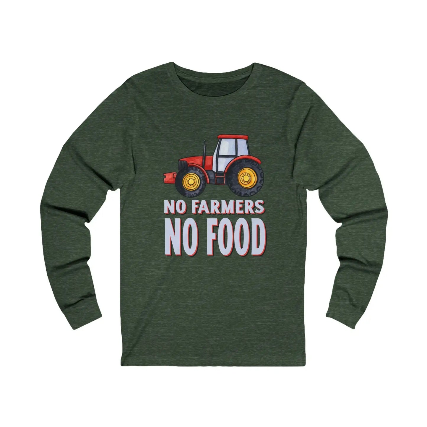 No Farmers No Food Men's Long Sleeve Tee - Deplorable Tees