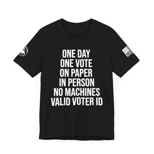 One Day One Vote Men's Short Sleeve Tee - Deplorable Tees
