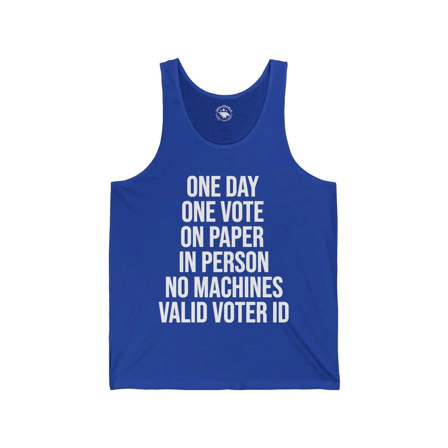 One Day One Vote Men's Tank - Deplorable Tees