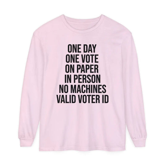 One Day One Vote Women's Long Sleeve Tee - Deplorable Tees