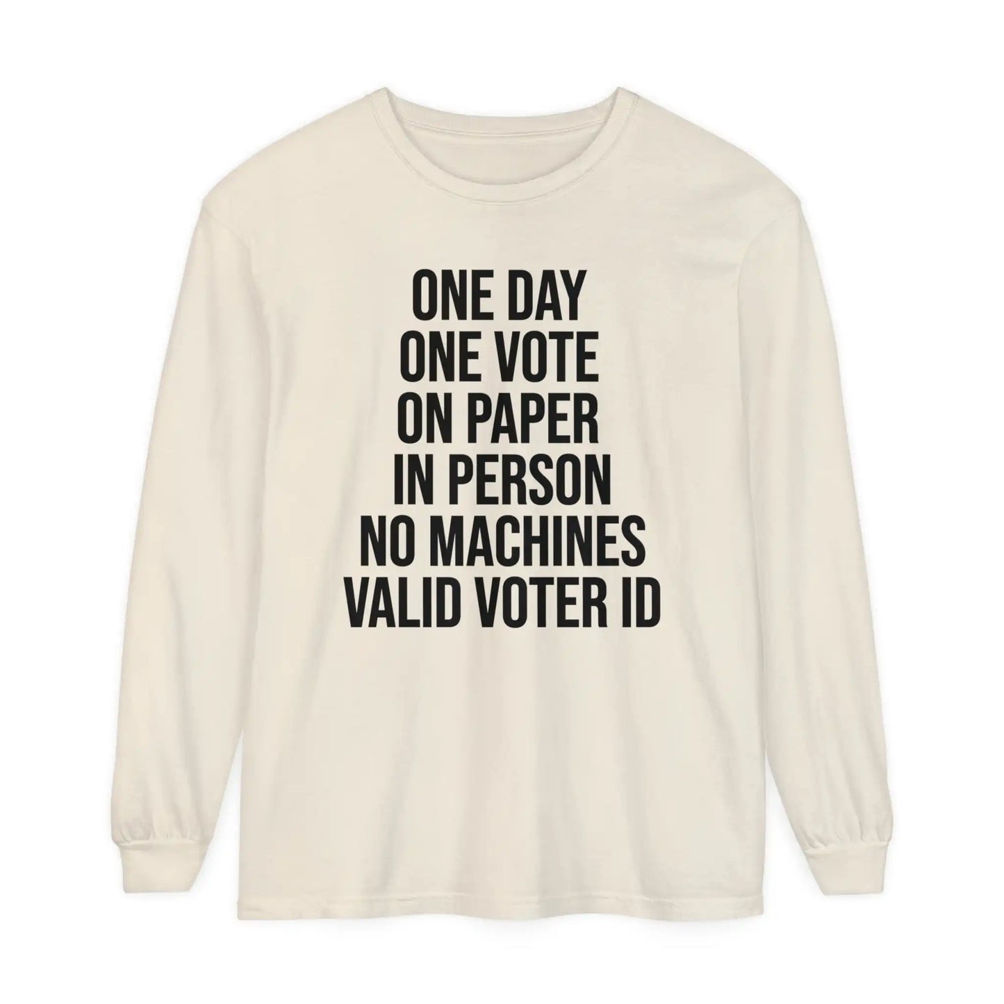 One Day One Vote Women's Long Sleeve Tee - Deplorable Tees