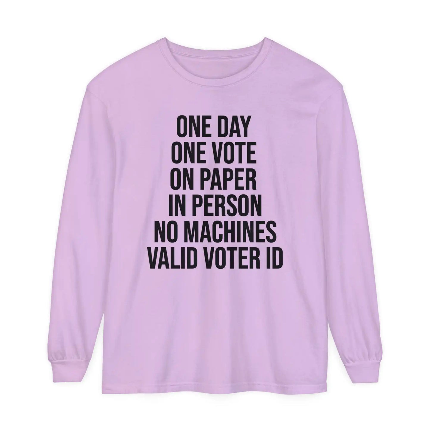 One Day One Vote Women's Long Sleeve Tee - Deplorable Tees