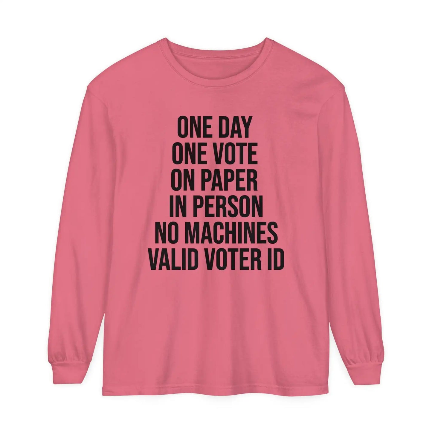 One Day One Vote Women's Long Sleeve Tee - Deplorable Tees