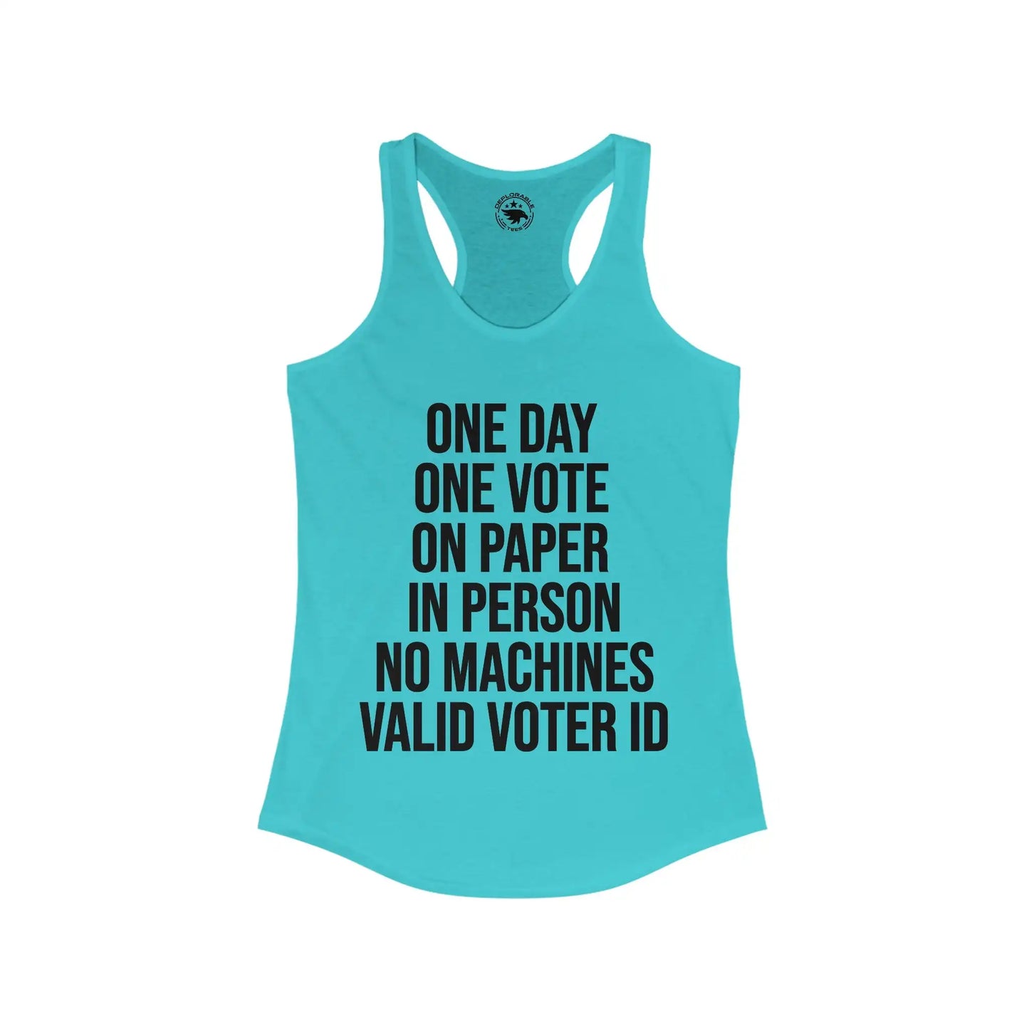 One Day One Vote Women's Racerback Tank - Deplorable Tees