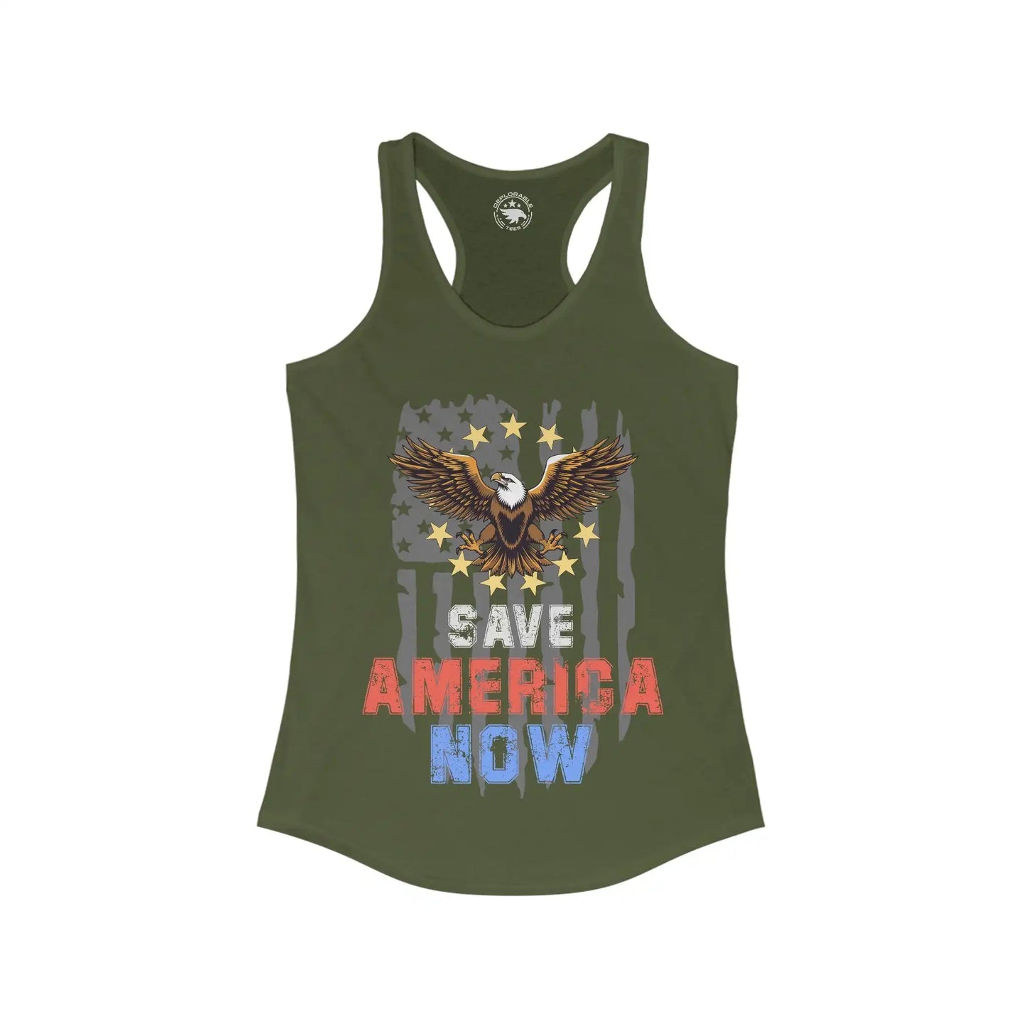 Save America Now Women's Racerback Tank - Deplorable Tees