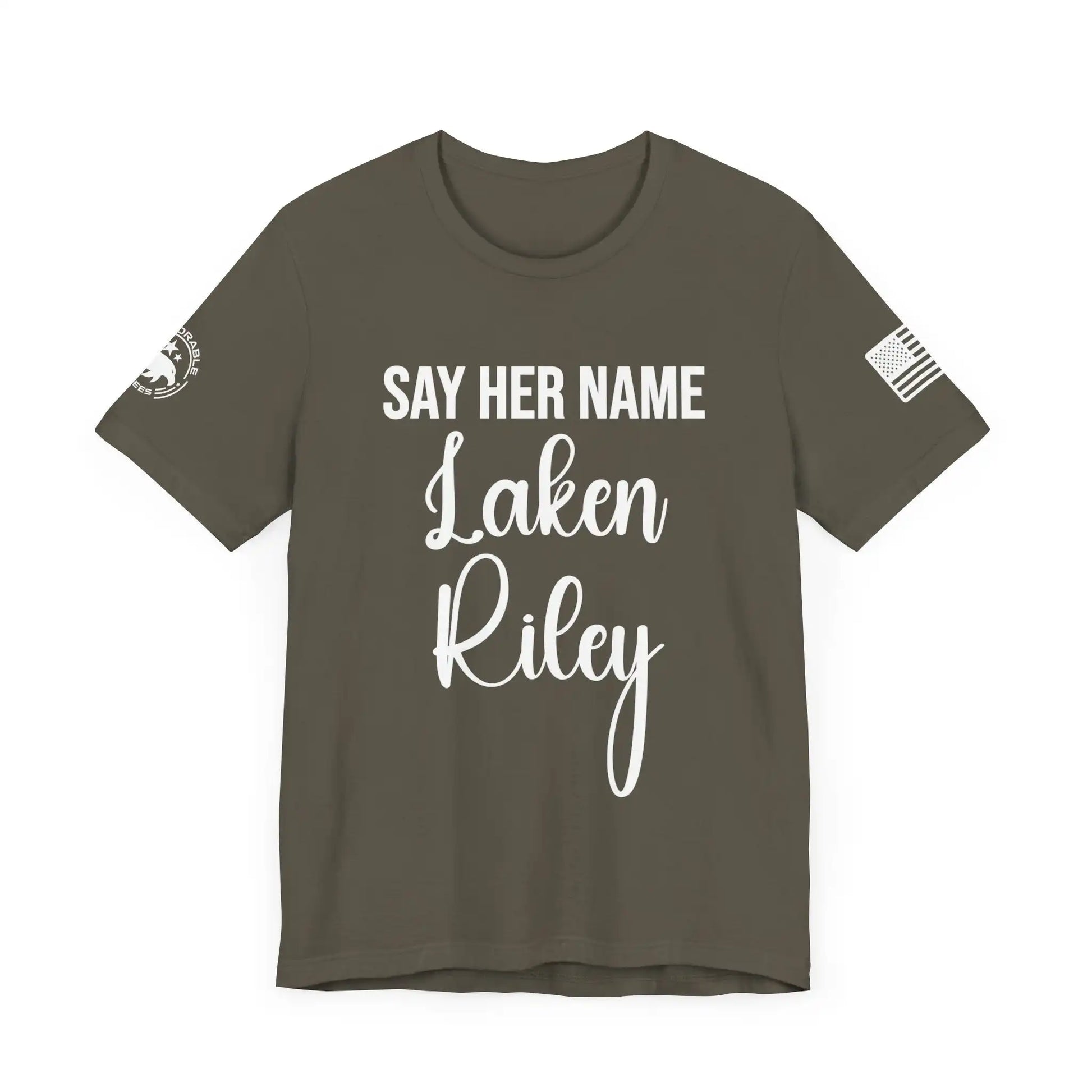 Say Her Name Laken Riley Men's Tee - Deplorable Tees