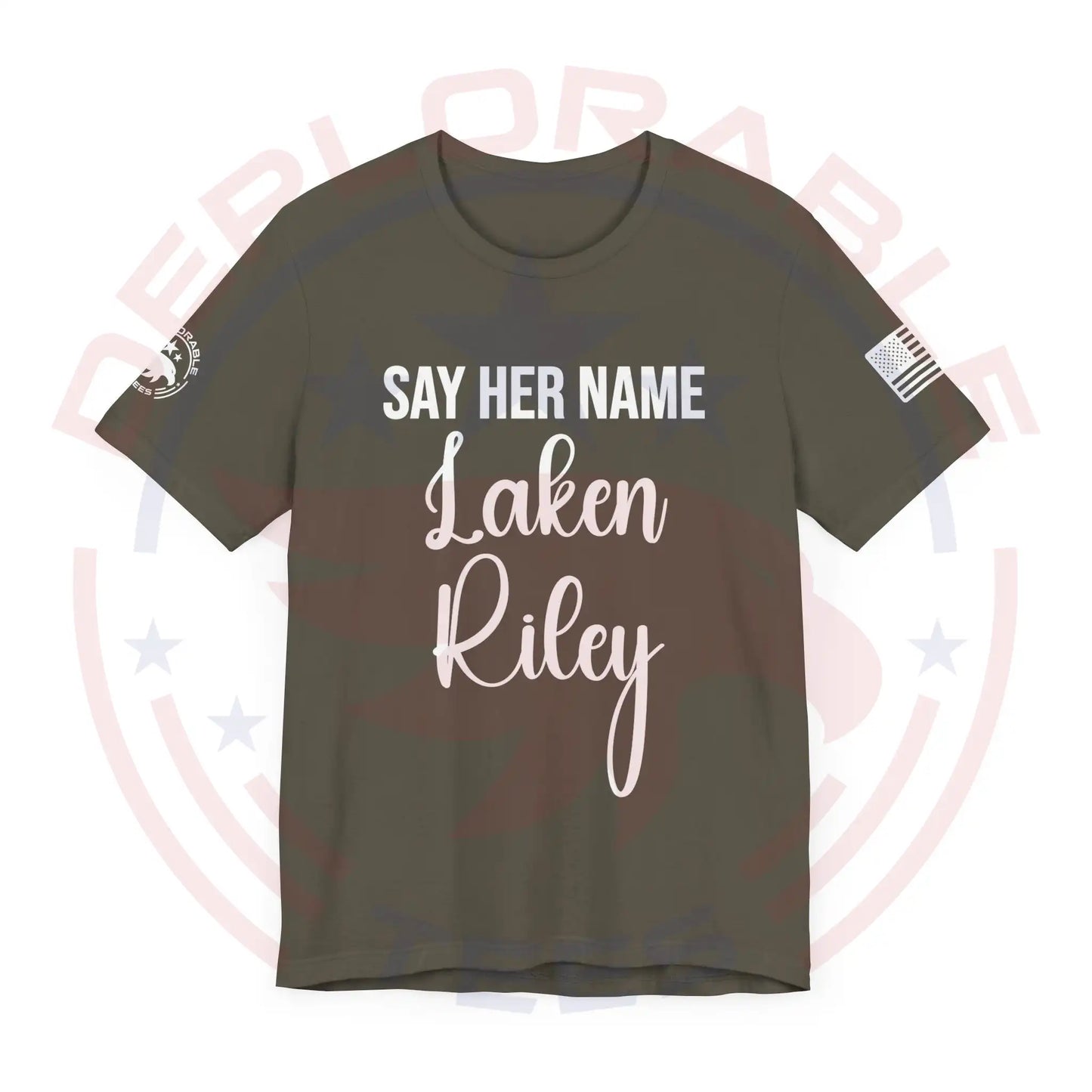 Say Her Name Laken Riley Men's Tee - Deplorable Tees