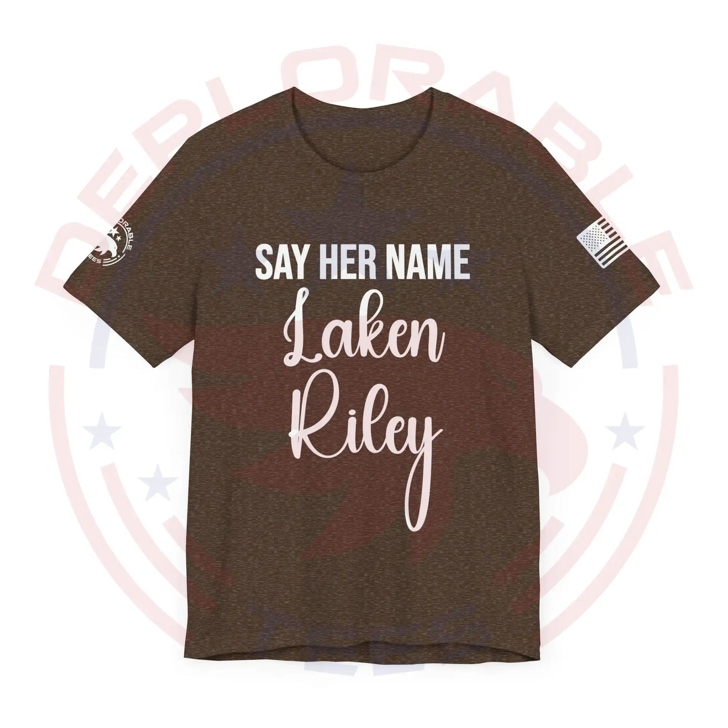 Say Her Name Laken Riley Men's Tee - Deplorable Tees