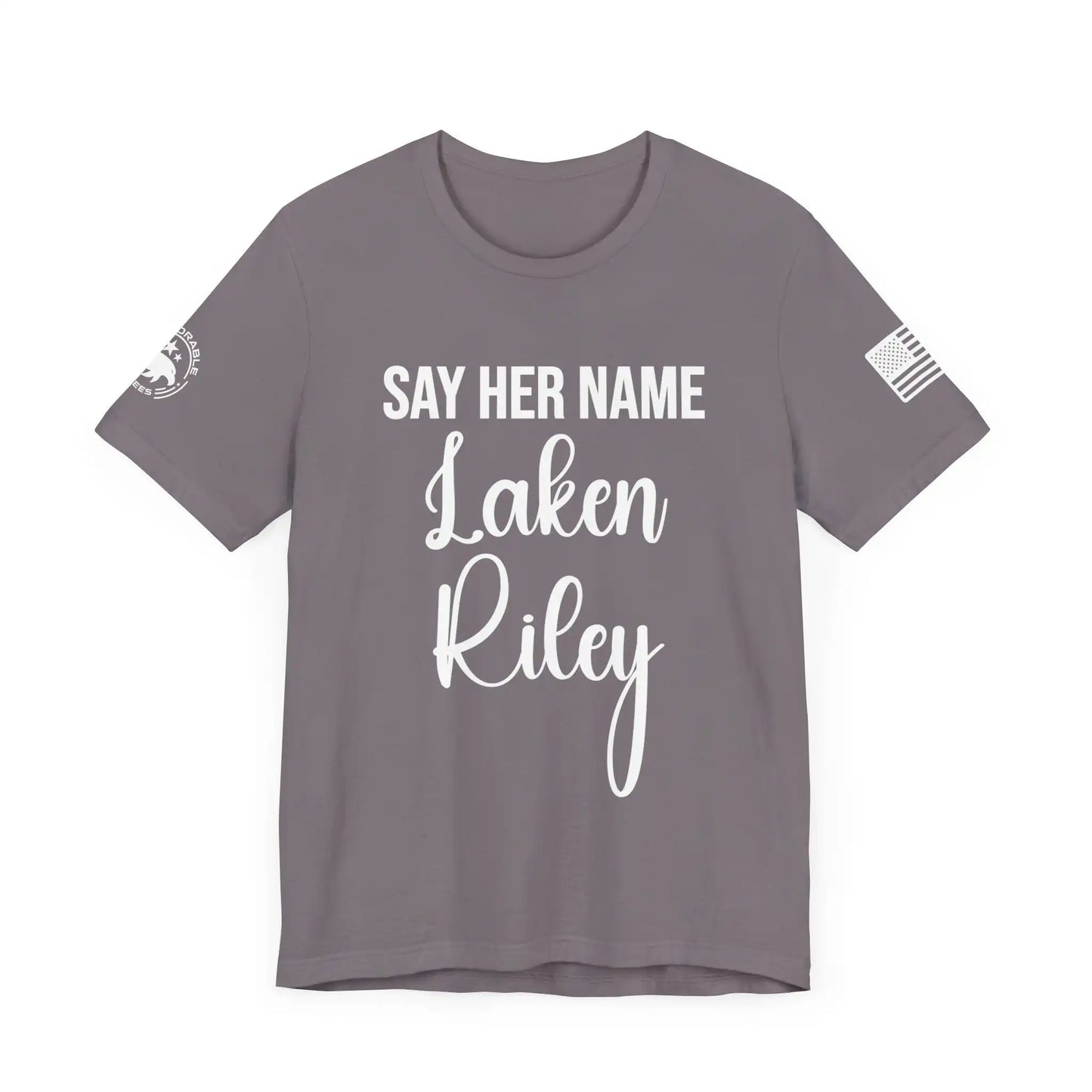 Say Her Name Laken Riley Men's Tee - Deplorable Tees