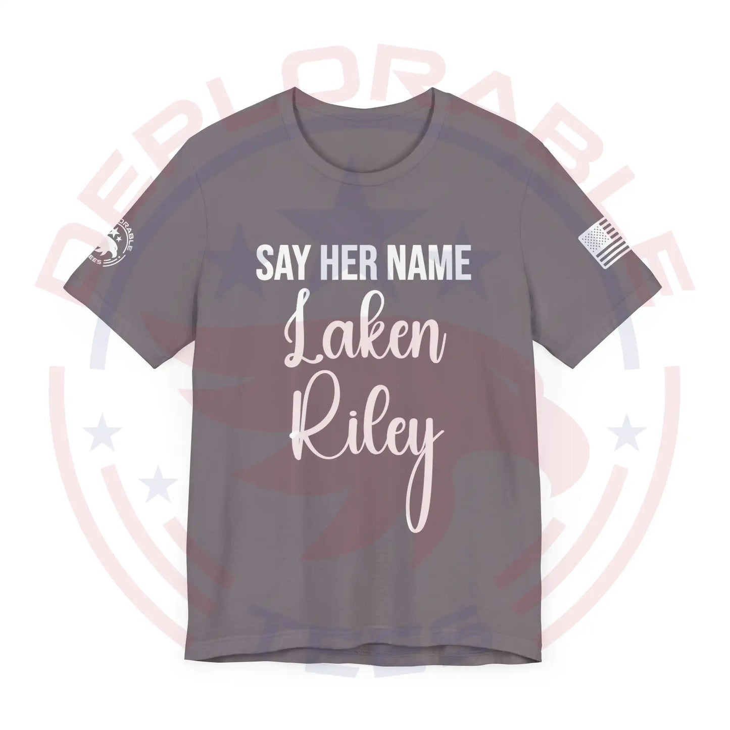 Say Her Name Laken Riley Men's Tee - Deplorable Tees