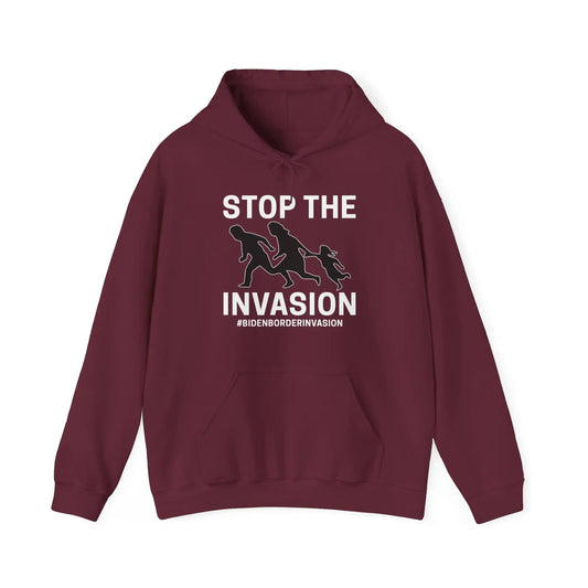 Stop The Invasion Men's Hooded Sweatshirt - Deplorable Tees