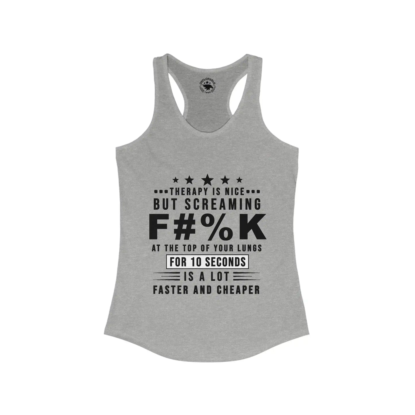 Therapy Is Nice Women's Racerback Tank - Deplorable Tees