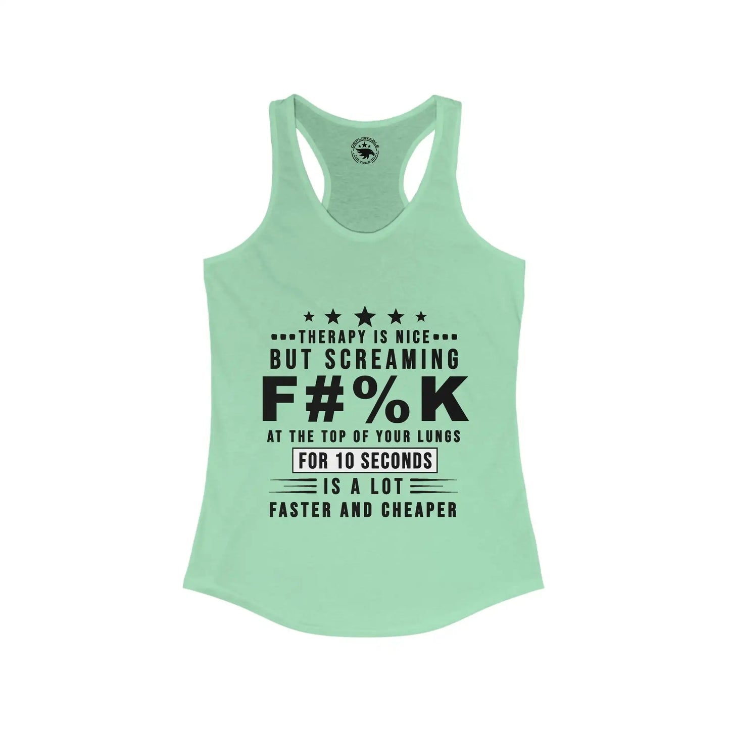 Therapy Is Nice Women's Racerback Tank - Deplorable Tees