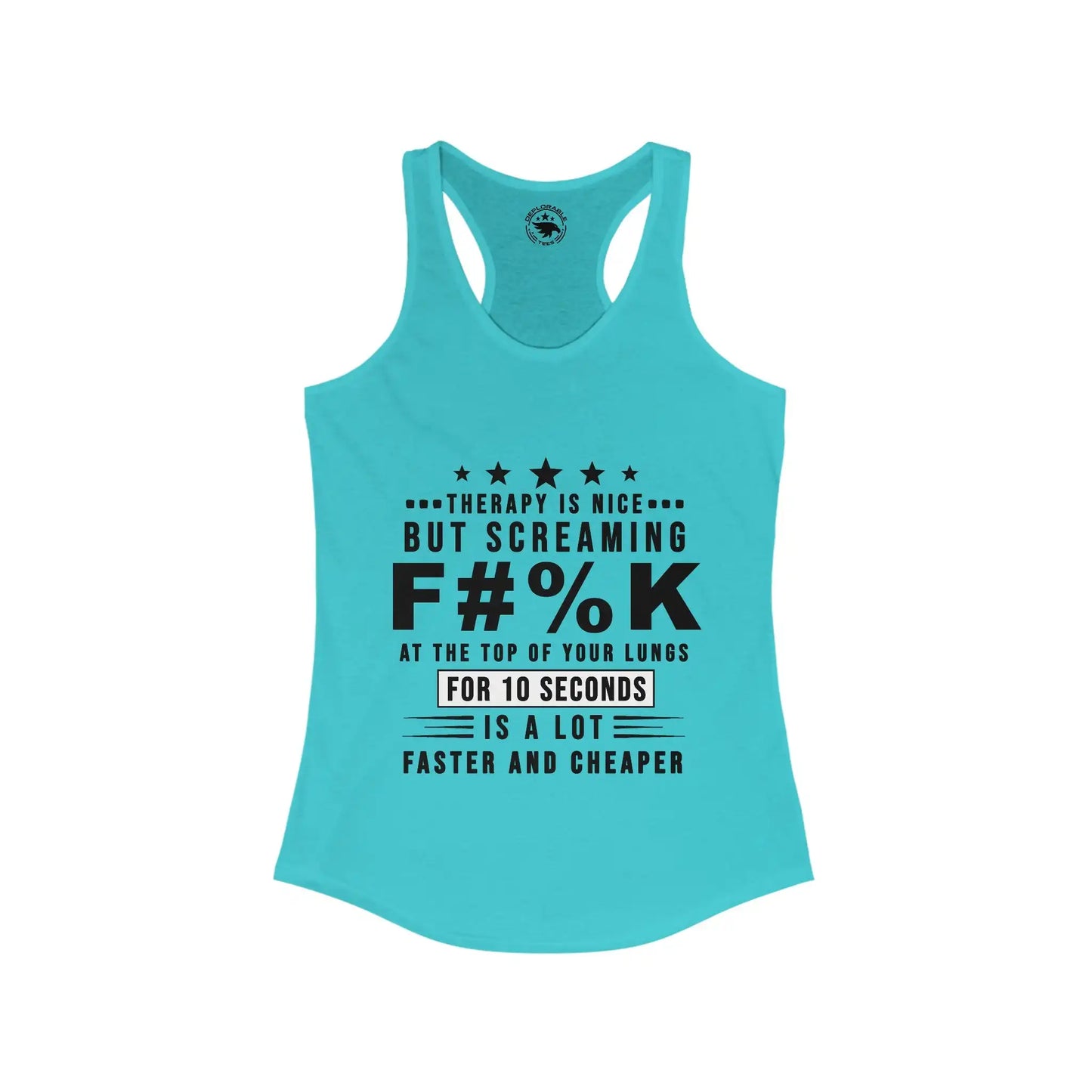 Therapy Is Nice Women's Racerback Tank - Deplorable Tees