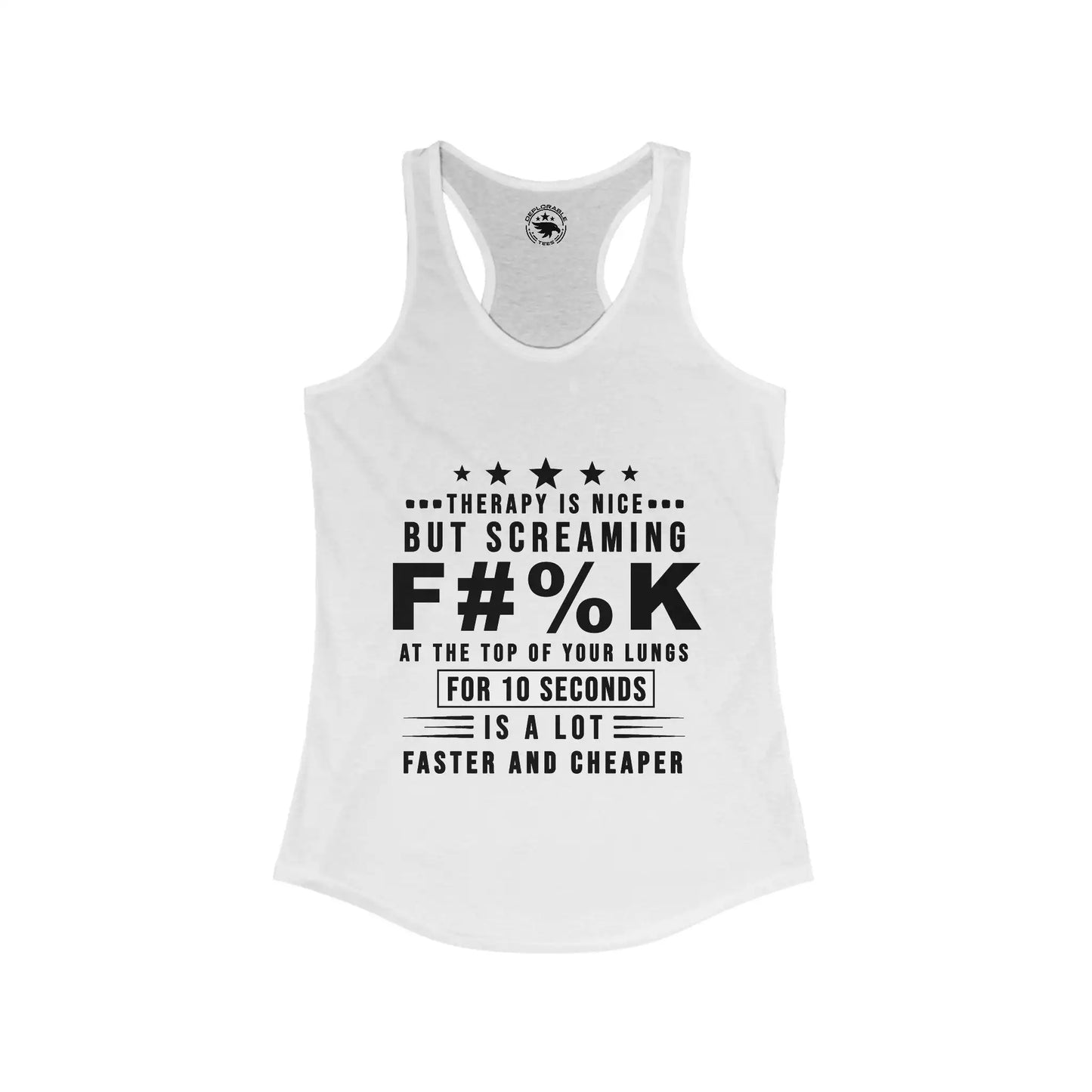 Therapy Is Nice Women's Racerback Tank - Deplorable Tees