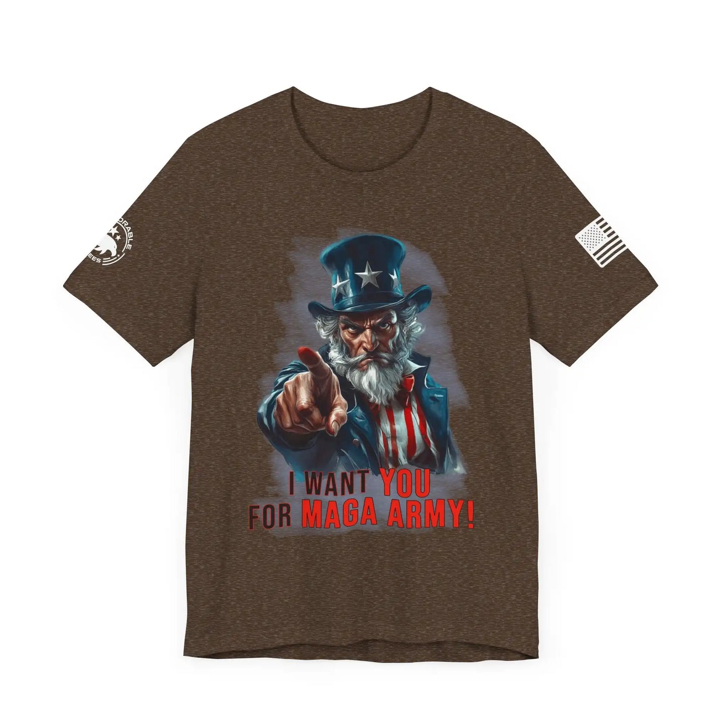 Uncle Sam MAGA Army Men's Short Sleeve Tee - Deplorable Tees