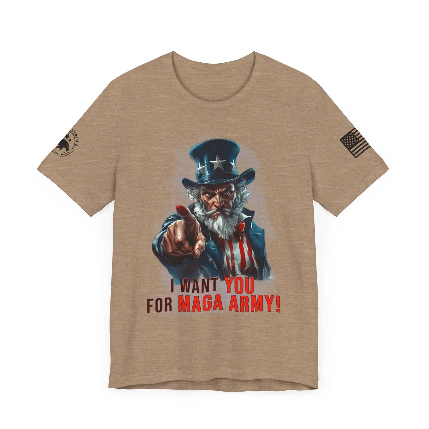 Uncle Sam MAGA Army Men's Short Sleeve Tee - Deplorable Tees