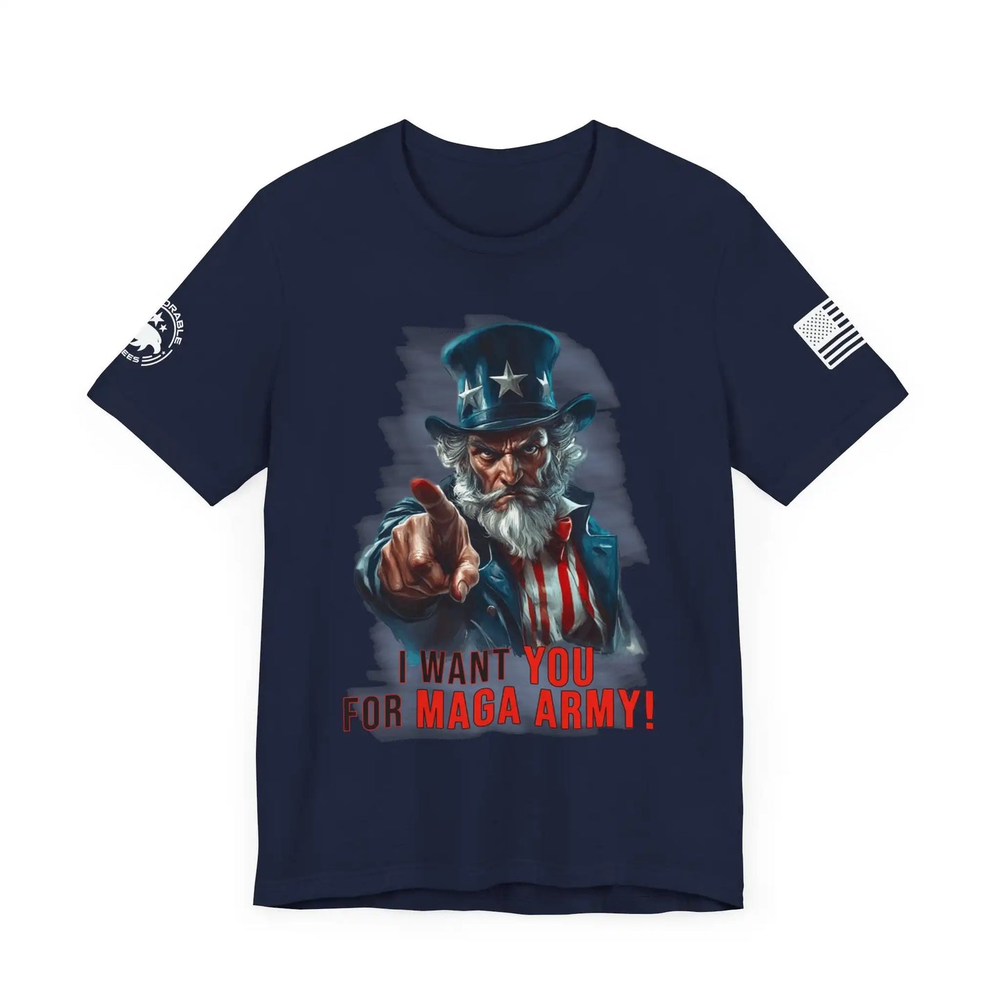 Uncle Sam MAGA Army Men's Short Sleeve Tee - Deplorable Tees