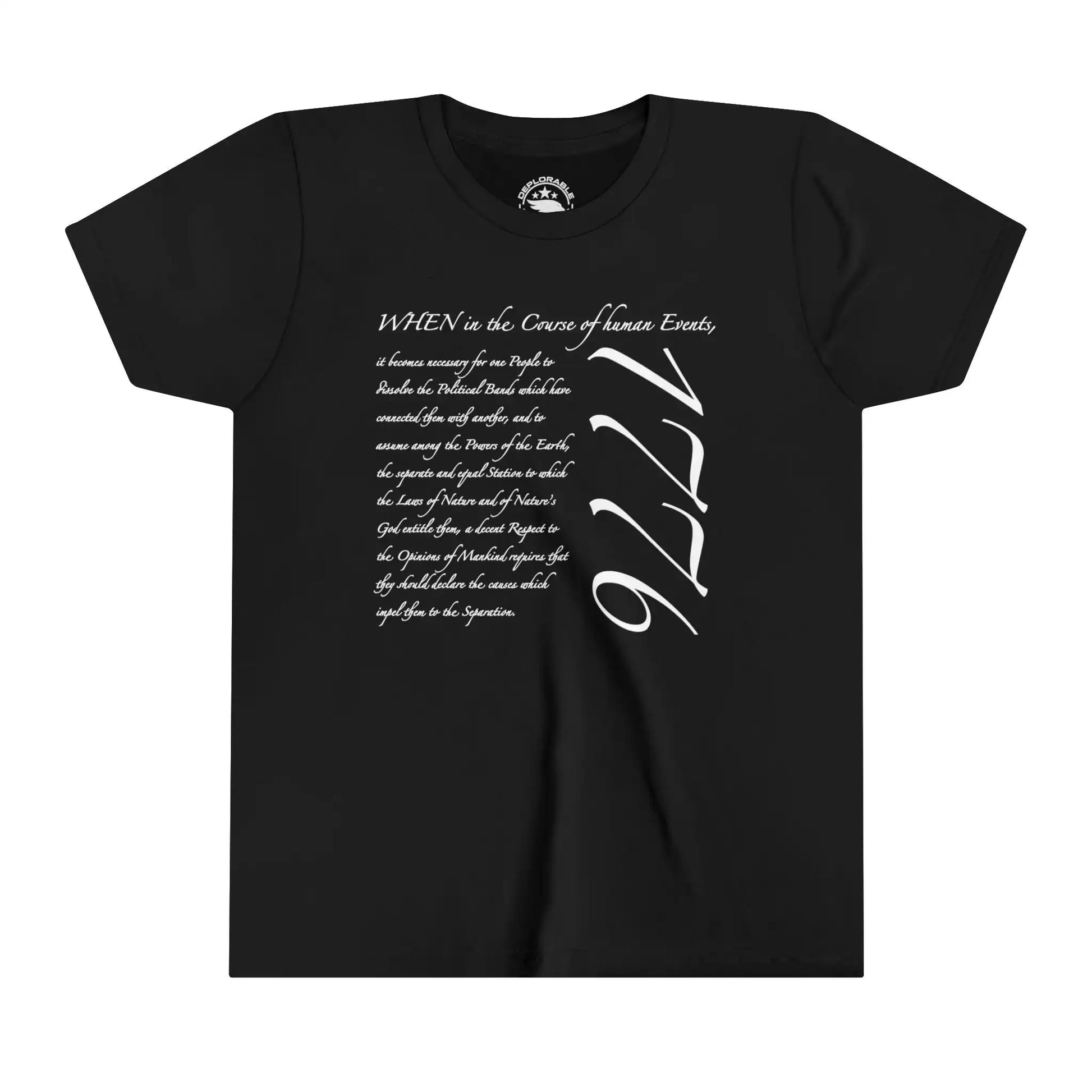 US Declaration 1776 Kids Cotton Tee - Deplorable Tees