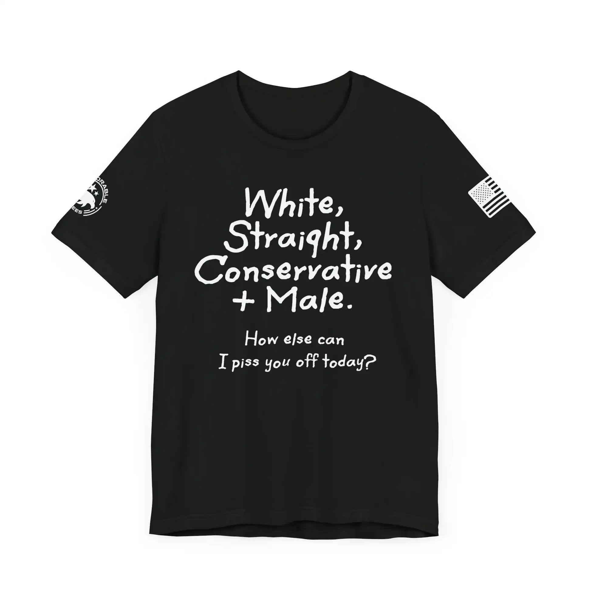 White Straight Conservative Male Men's Tee - Deplorable Tees