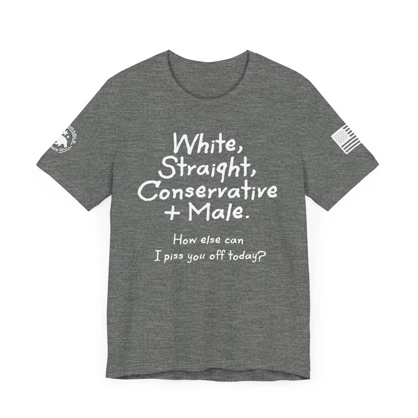 White Straight Conservative Male Men's Tee - Deplorable Tees