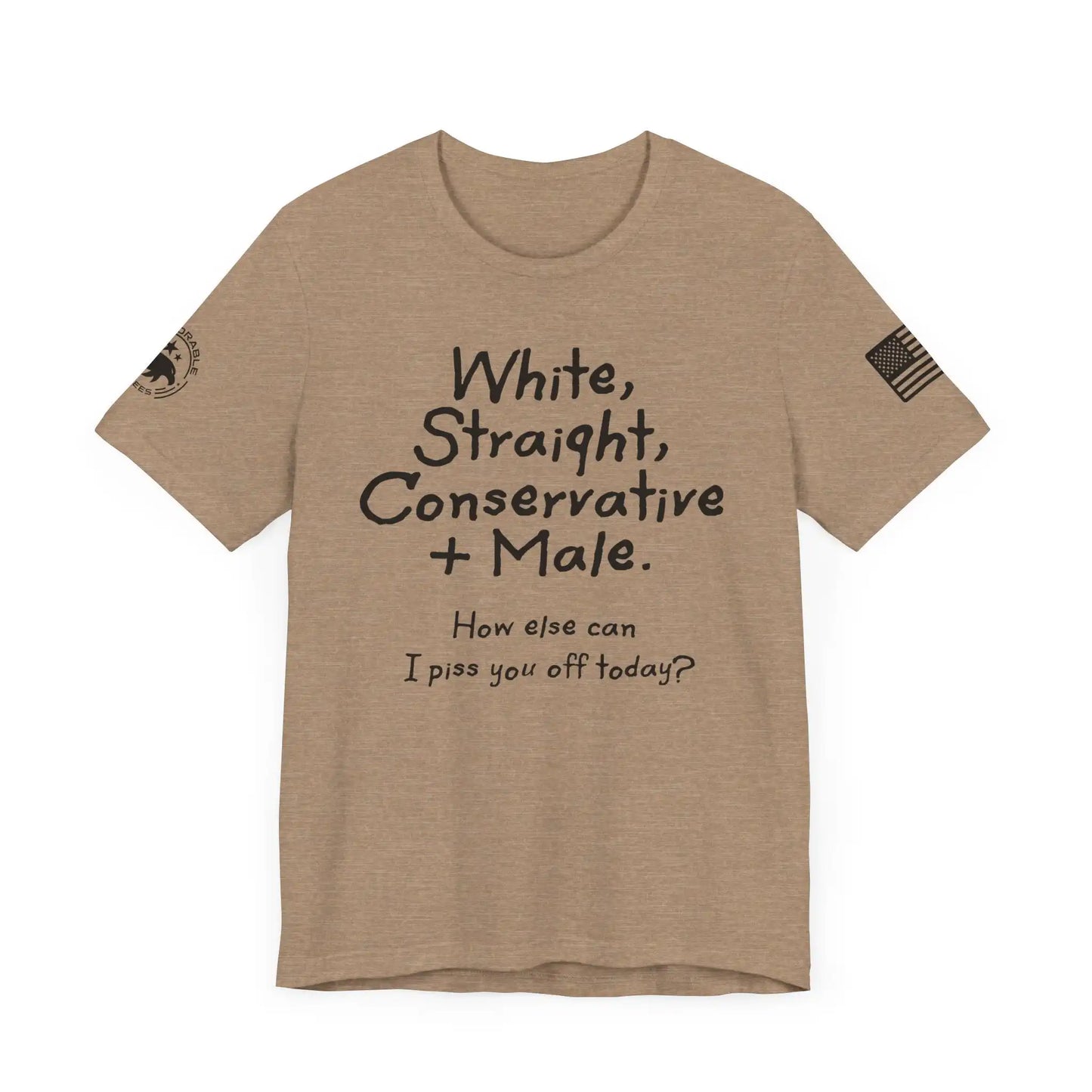 White Straight Conservative Male Men's Tee - Deplorable Tees